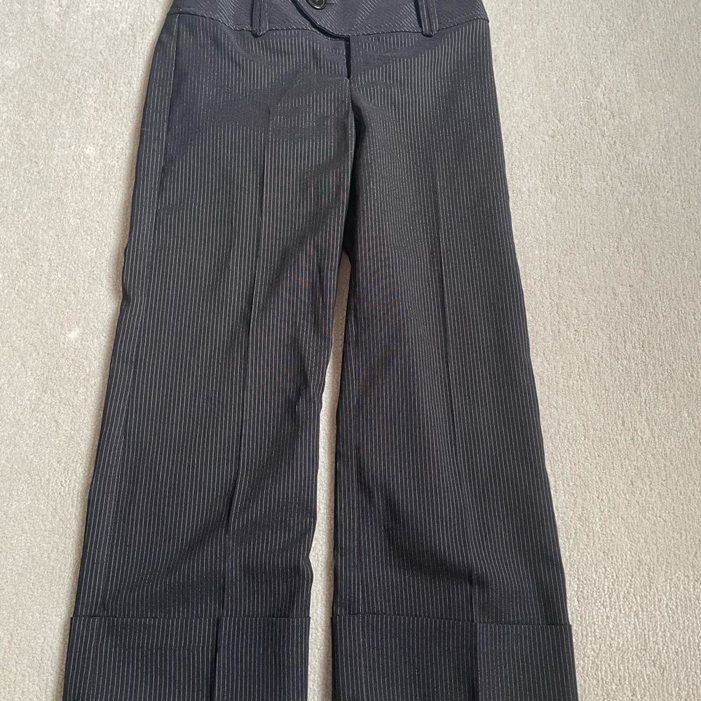 Le Chateau Charcoal Pinstripe Trousers